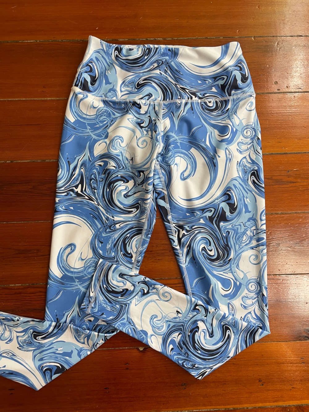 SKEA Shimmies Blue Marble Leggies Base Layer Activewear Leggings Sz S 🧡🎀